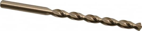 Cleveland - #1 135° Cobalt Jobber Drill - Oxide/Gold Finish, Right Hand Cut, Parabolic Flute, Straight Shank, 3-7/8" OAL, Split Point - Benchmark Tooling