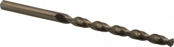 Cleveland - #4 135° Cobalt Jobber Drill - Oxide/Gold Finish, Right Hand Cut, Parabolic Flute, Straight Shank, 3-3/4" OAL, Split Point - Benchmark Tooling