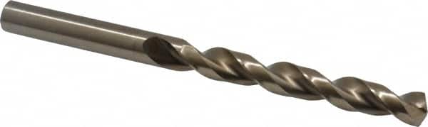 Cleveland - 10mm 135° Cobalt Jobber Drill - Oxide/Gold Finish, Right Hand Cut, Parabolic Flute, Straight Shank, 5.236" OAL, Split Point - Benchmark Tooling