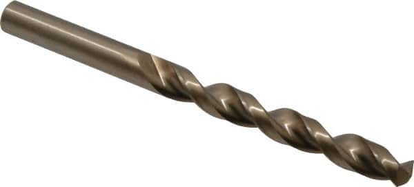 Cleveland - 11mm 135° Cobalt Jobber Drill - Oxide/Gold Finish, Right Hand Cut, Parabolic Flute, Straight Shank, 5.591" OAL, Split Point - Benchmark Tooling