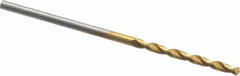 Cleveland - 1.5mm 135° Cobalt Jobber Drill - TiN Finish, Right Hand Cut, Parabolic Flute, Straight Shank, 1.575" OAL, Split Point - Benchmark Tooling