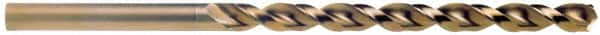 Cleveland - 4.5mm, 135° Point, Parabolic Flute, Cobalt Taper Length Drill Bit - Oxide/Gold Finish, 3.386" Flute Length, 5-3/4" OAL, Series 2575 - Benchmark Tooling