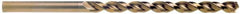 Cleveland - 4mm 135° Cobalt Jobber Drill - Oxide/Gold Finish, Right Hand Cut, Parabolic Flute, Straight Shank, 2.953" OAL, Split Point - Benchmark Tooling