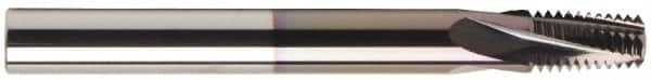 Accupro - NPTF, 0.245" Cutting Diam, 3 Flute, Solid Carbide Helical Flute Thread Mill - Internal Thread, 7/16" LOC, 2-1/2" OAL, 1/4" Shank Diam - Benchmark Tooling