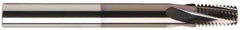 Accupro - NPTF, 0.245" Cutting Diam, 3 Flute, Solid Carbide Helical Flute Thread Mill - Internal Thread, 7/16" LOC, 2-1/2" OAL, 1/4" Shank Diam - Benchmark Tooling