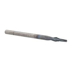 Accupro - #6-32 UNC, 0.085" Cutting Diam, 2 Flute, Solid Carbide Helical Flute Thread Mill - Internal Thread, 7/32" LOC, 2" OAL, 1/8" Shank Diam - Benchmark Tooling