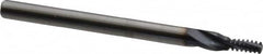 Accupro - #10-24 UNC, 0.14" Cutting Diam, 3 Flute, Solid Carbide Helical Flute Thread Mill - Internal Thread, 5/16" LOC, 2-1/2" OAL, 3/16" Shank Diam - Benchmark Tooling