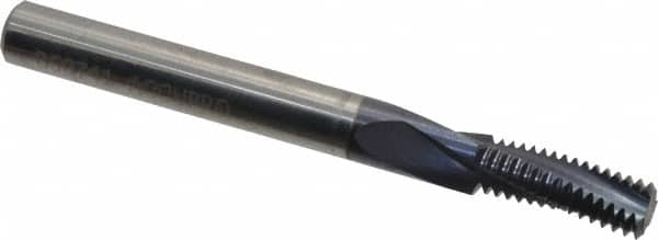 Accupro - 5/16-24 UNF, 0.235" Cutting Diam, 3 Flute, Solid Carbide Helical Flute Thread Mill - Internal Thread, 5/8" LOC, 2-1/2" OAL, 1/4" Shank Diam - Benchmark Tooling