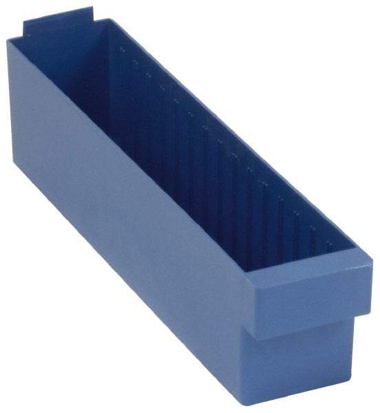 Quantum Storage - 17-5/8" Deep, Blue High-Impact Polystyrene Drawer Bin - 4-5/8" High x 3-3/4" Wide x 17-5/8" Long - Benchmark Tooling