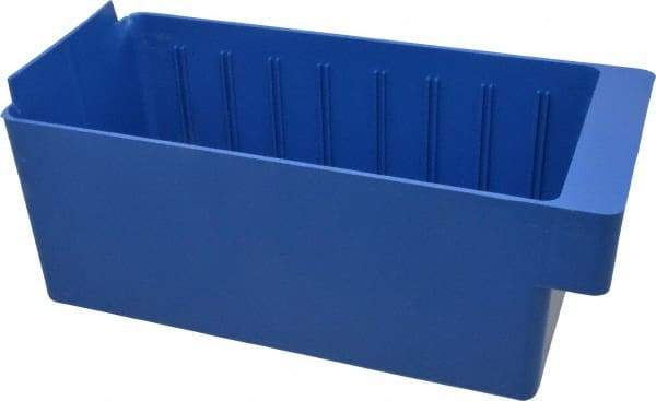 Quantum Storage - 11-5/8" Deep, Blue High-Impact Polystyrene Drawer Bin - 4-5/8" High x 5-9/16" Wide x 11-5/8" Long - Benchmark Tooling