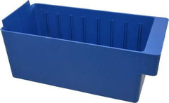 Quantum Storage - 11-5/8" Deep, Blue High-Impact Polystyrene Drawer Bin - 4-5/8" High x 5-9/16" Wide x 11-5/8" Long - Benchmark Tooling