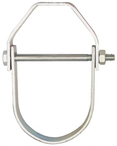 Empire - 8" Pipe, 7/8" Rod, Carbon Steel Adjustable Clevis Hanger - Electro Galvanized - Benchmark Tooling