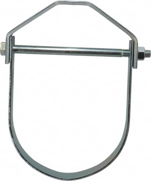 Empire - 6" Pipe, 3/4" Rod, Carbon Steel Adjustable Clevis Hanger - Electro Galvanized - Benchmark Tooling