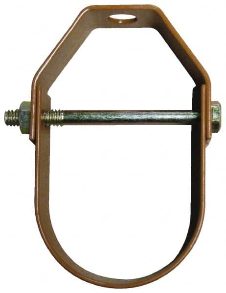 Empire - 3-1/2" Pipe, 1/2" Rod, Carbon Steel Adjustable Clevis Hanger - Copper Plated - Benchmark Tooling