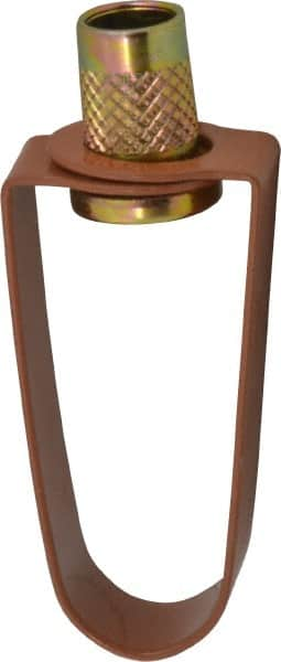 Empire - 1/2" Pipe, 3/8" Rod, Carbon Steel Emlok Swivel Ring Hanger - Copper Plated, 400 Lb Capacity - Benchmark Tooling