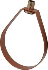 Empire - 4" Pipe, 5/8" Rod, Carbon Steel Emlok Swivel Ring Hanger - Copper Plated, 1,250 Lb Capacity - Benchmark Tooling