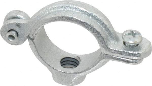 Empire - 3/4" Pipe, 3/8" Rod, Malleable Iron Split Ring Hanger - Electro Galvanized, 180 Lb Capacity - Benchmark Tooling