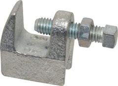 Empire - 3/4" Max Flange Thickness, 3/8" Rod Top Beam Clamp - 350 Lb Capacity, Ductile Iron - Benchmark Tooling