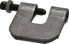 Empire - 3/4" Max Flange Thickness, 1/2" Rod C-Clamp with Locknut - 500 Lb Capacity, Carbon Steel - Benchmark Tooling