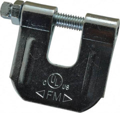 Empire - 3/4" Max Flange Thickness, 3/8" Rod C-Clamp with Locknut - 400 Lb Capacity, Carbon Steel - Benchmark Tooling