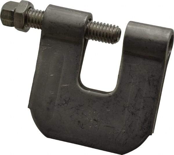 Empire - 3/4" Max Flange Thickness, 3/8" Rod C-Clamp with Locknut - 400 Lb Capacity, 304 Stainless Steel - Benchmark Tooling