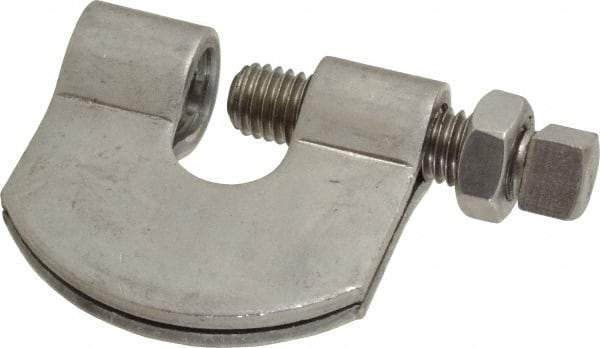 Empire - 3/4" Max Flange Thickness, 5/8" Rod C-Clamp with Locknut - 550 Lb Capacity, 304 Stainless Steel - Benchmark Tooling