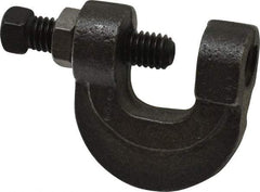 Empire - 3/4" Max Flange Thickness, 1/2" Rod C-Clamp with Locknut - 500 Lb Capacity, Ductile Iron - Benchmark Tooling