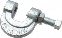 Empire - 3/4" Max Flange Thickness, 3/8" Rod C-Clamp with Locknut - 400 Lb Capacity, Ductile Iron - Benchmark Tooling