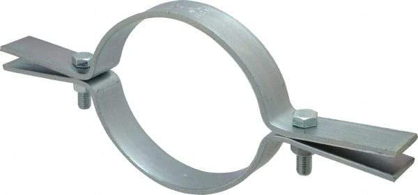 Empire - 6" Pipe, Electro Galvanized Riser Clamp - 1,600 Lb Capacity, Carbon Steel - Benchmark Tooling