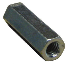 Empire - 3/4-10 Thread, 2-1/4" OAL Steel Standard Coupling Nut - Zinc-Plated Finish - Benchmark Tooling