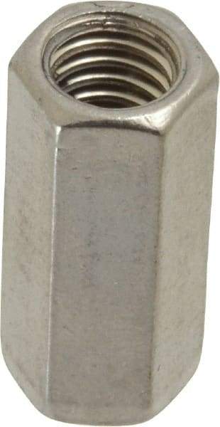 Empire - 3/8-16 Thread, 1-1/8" OAL Stainless Steel Standard Coupling Nut - Uncoated - Benchmark Tooling