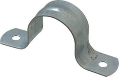 Empire - 1-1/4 Pipe, Carbon Steel, Galvanized Pipe, Conduit or Tube Strap - 2 Mounting Holes - Benchmark Tooling