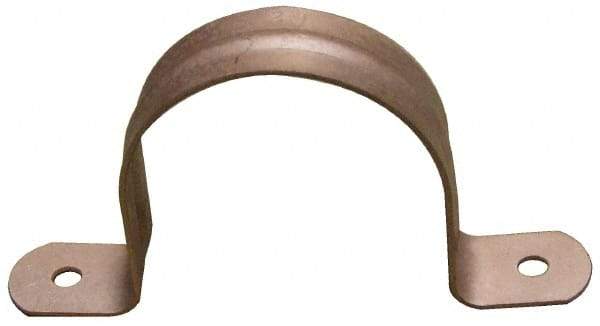 Empire - 2 Pipe, Carbon Steel, Copper Plated Pipe, Conduit or Tube Strap - 2 Mounting Holes - Benchmark Tooling