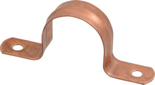 Empire - 1 Pipe, Carbon Steel, Copper Plated Pipe, Conduit or Tube Strap - 2 Mounting Holes - Benchmark Tooling