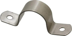 Empire - 1 Pipe, Grade 304 Stainless Steel, Pipe, Conduit or Tube Strap - 2 Mounting Holes - Benchmark Tooling