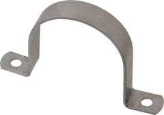 Empire - 2-1/2 Pipe, Grade 304 Stainless Steel, Pipe, Conduit or Tube Strap - 2 Mounting Holes - Benchmark Tooling