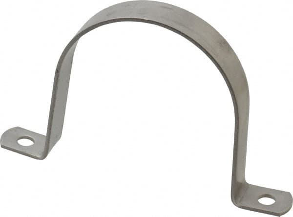 Empire - 3 Pipe, Grade 304 Stainless Steel, Pipe, Conduit or Tube Strap - 2 Mounting Holes - Benchmark Tooling