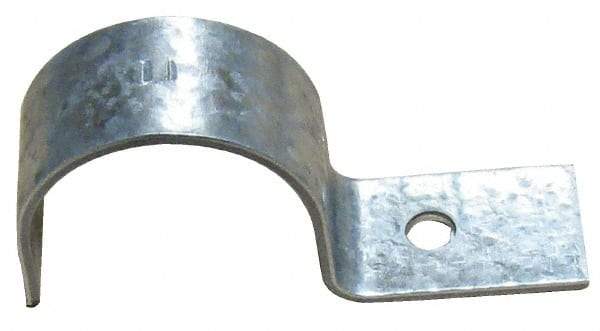 Empire - 2" Pipe, Carbon Steel, Electro Galvanized" Pipe or Conduit Strap - 1 Mounting Hole - Benchmark Tooling