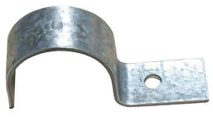 Empire - 3/4" Pipe, Carbon Steel, Electro Galvanized" Pipe or Conduit Strap - 1 Mounting Hole - Benchmark Tooling