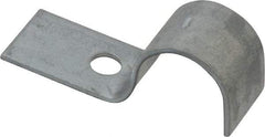 Empire - 1/2" Pipe, Carbon Steel, Electro Galvanized" Pipe or Conduit Strap - 1 Mounting Hole - Benchmark Tooling