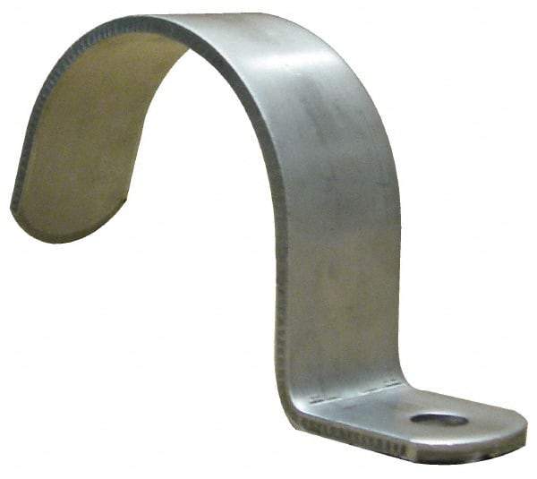 Empire - 1-1/2" Pipe, Grade 304 Stainless Steel," Pipe or Conduit Strap - 1 Mounting Hole - Benchmark Tooling