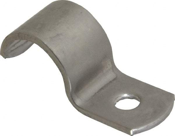 Empire - 1/2" Pipe, Grade 304 Stainless Steel," Pipe or Conduit Strap - 1 Mounting Hole - Benchmark Tooling