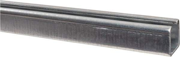 Empire - 10' Long x 1-5/8" Wide x 1-5/8" High, 12 Gauge, Carbon Steel, Punched Framing Channel & Strut - Pre-Galvanized - Benchmark Tooling