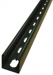 Empire - 10' Long x 1-5/8" Wide x 1-5/8" High, 14 Gauge, Carbon Steel, Punched Framing Channel & Strut - Green Painted - Benchmark Tooling