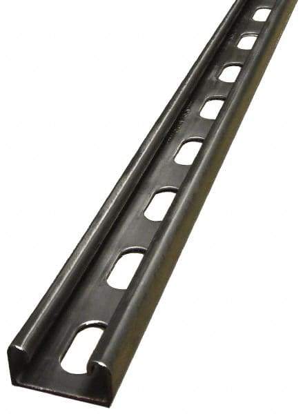 Empire - 10' Long x 1-5/8" Wide x 13/16" High, 14 Gauge, Stainless Steel, Punched Framing Channel & Strut - Benchmark Tooling