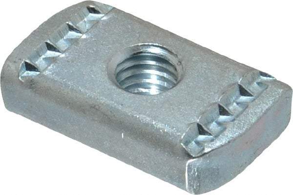 Empire - 3/8" Rod, Electro Galvanized Carbon Steel Strut Nut - Used for Attaching Hanger Rod or Other Accessories to Strut - Benchmark Tooling