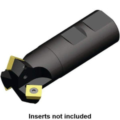 Kennametal - 60° Lead Angle, 52mm Max Cut Diam, 32mm Min Cut Diam, 6.5mm Max Depth of Cut, Indexable Chamfer and Angle End Mill - 3 Inserts, SP.. 1204.. Insert Style, 101mm Overall Length, Straight Shank - Benchmark Tooling