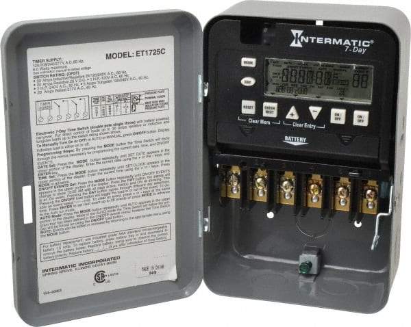 Intermatic - 7 Day Indoor Digital Electronic Timer Switch - 28 On/Off, 120/208/240/277 VAC, 50/60 Hz, - Benchmark Tooling