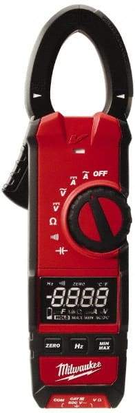 Milwaukee Tool - 2237-20, CAT III, Digital True RMS Clamp Meter with 1.3" Clamp On Jaws - 600 VAC/VDC, 600 AC/DC Amps, Measures Voltage, Capacitance, Continuity, Current, Resistance - Benchmark Tooling