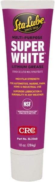 CRC - 10 oz Tube Lithium-12 Gel Paste Grease - White, Nonflammable, 300°F Max Temp, NLGIG 2, - Benchmark Tooling